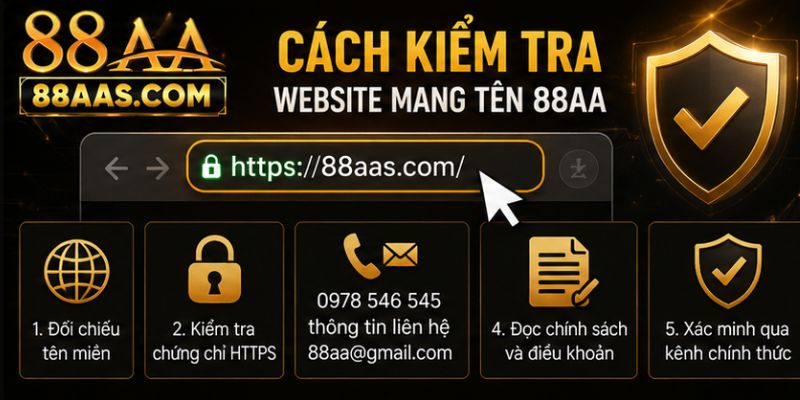 Cách kiểm tra và nhận biết website 88AA chính thức